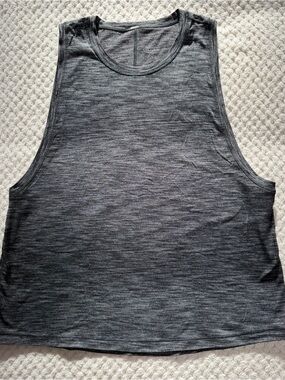 Lululemon fast as light muscle tank-heathered black